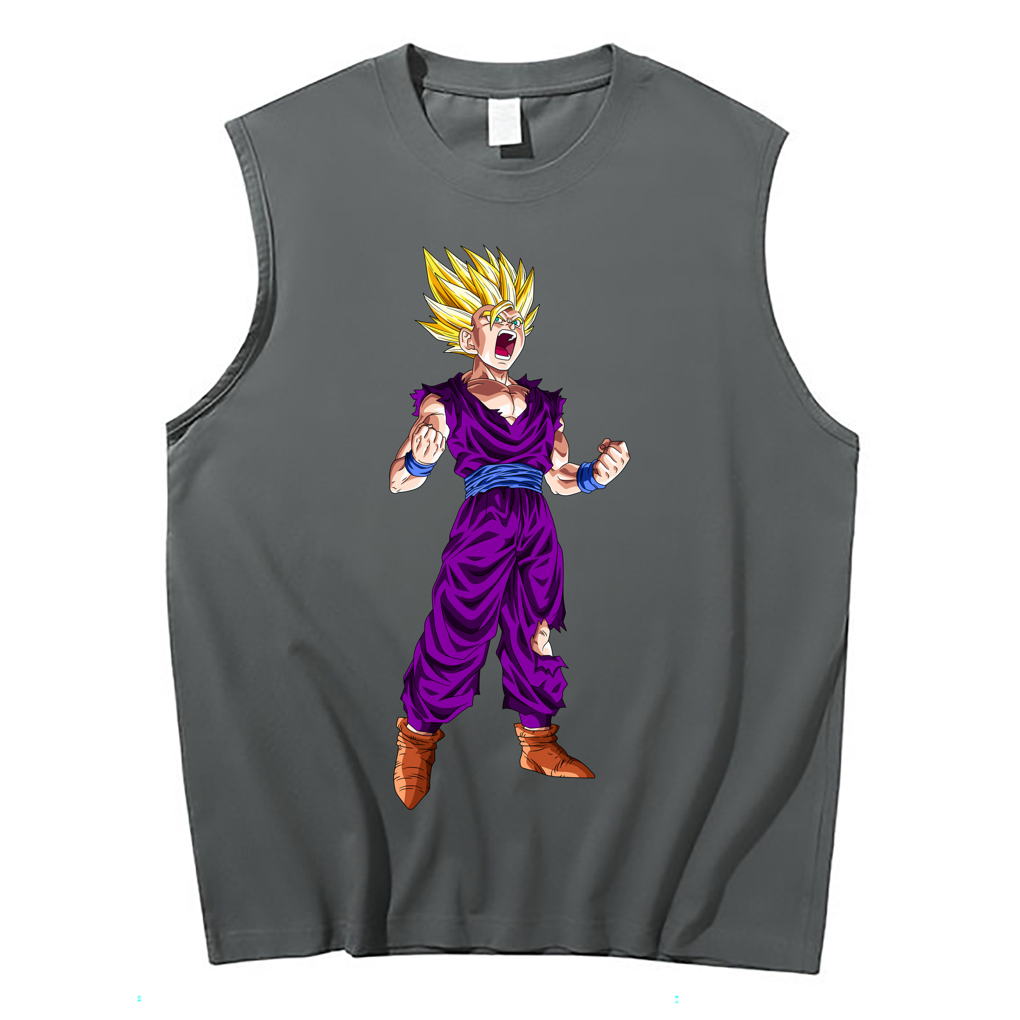 （画像用） ドラゴンボール 孫 悟飯（そんごはん）DRAGON BALL Son Gohan コットン100％タンクトップ（フロントプリント）